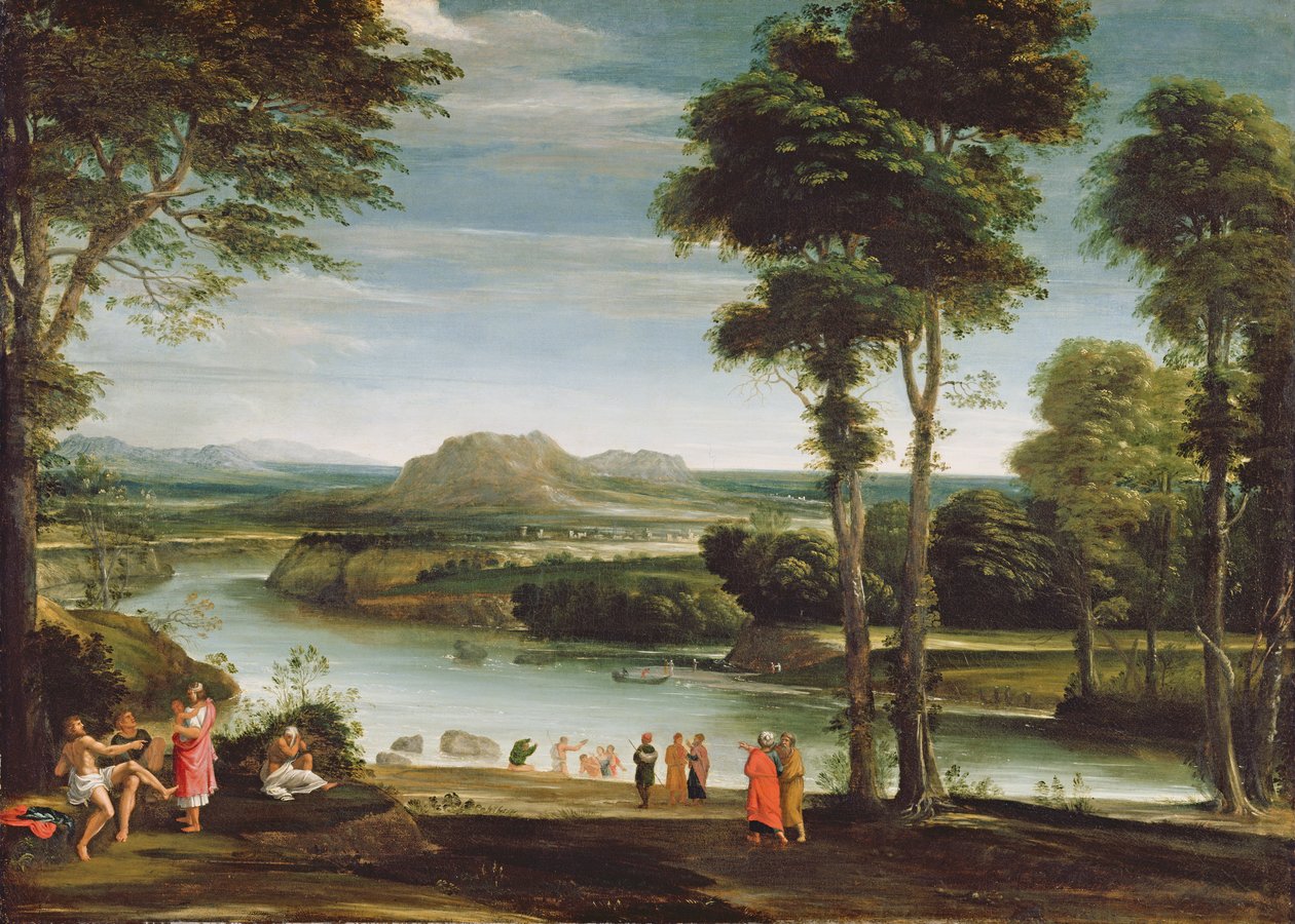 景观与圣约翰巴普蒂，c.1610-20 作者 多梅尼奇诺