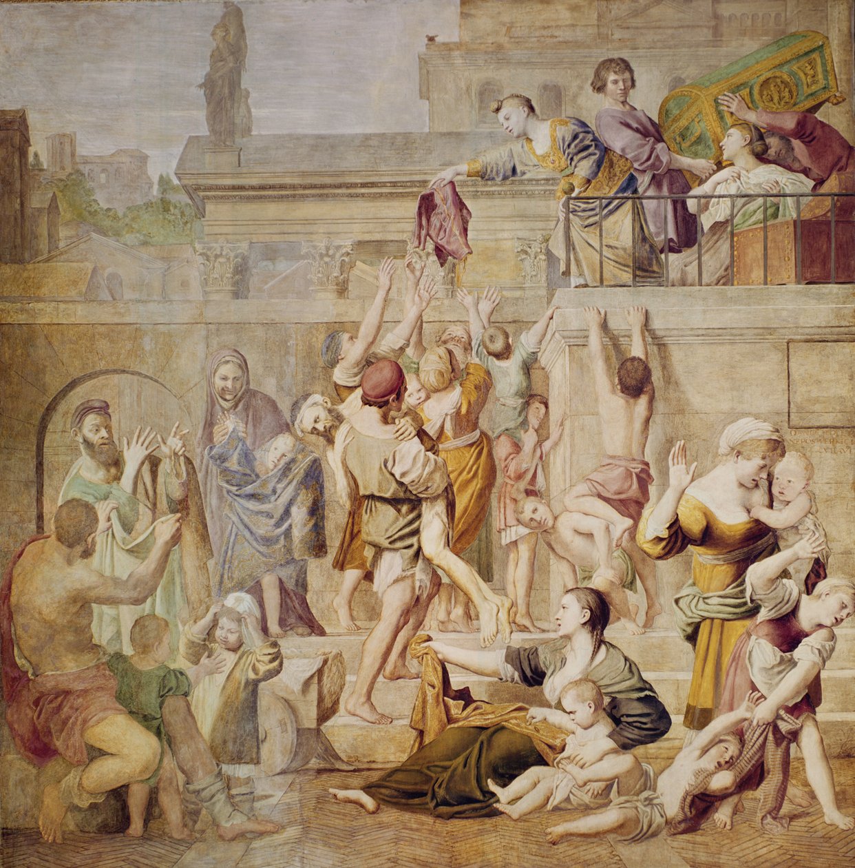 St. Cecilia Distributing Alms，c.1612-15 作者 多梅尼奇诺