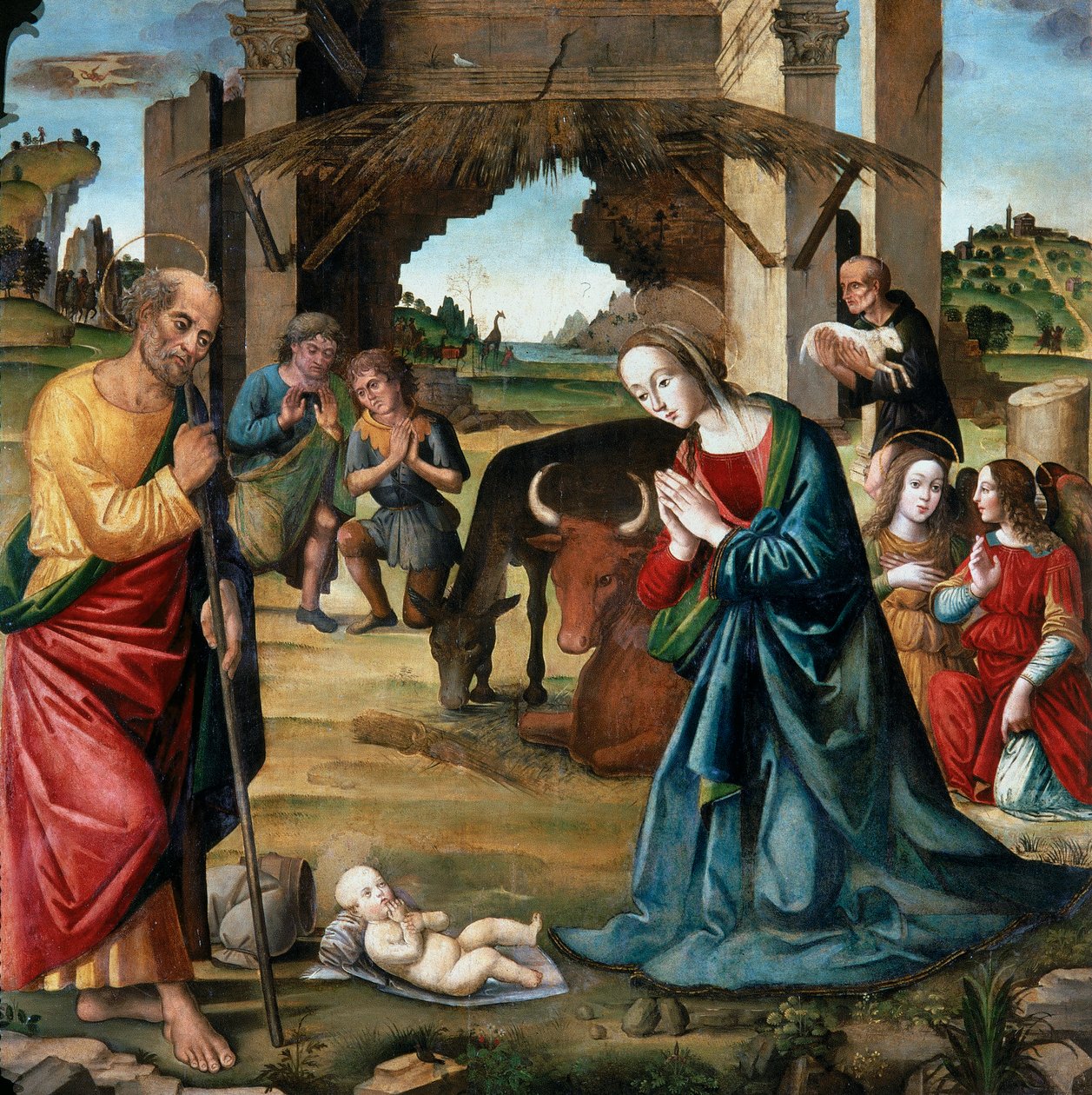 对牧羊人的崇拜 作者 多梅尼科·吉兰达约（Domenico Ghirlandaio）