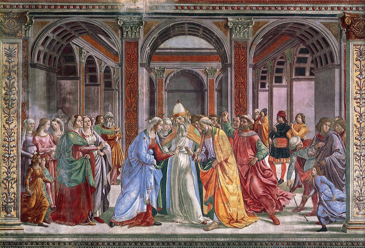 圣母玛利亚的婚姻，1486-90 作者 多梅尼科·吉兰达约（Domenico Ghirlandaio）