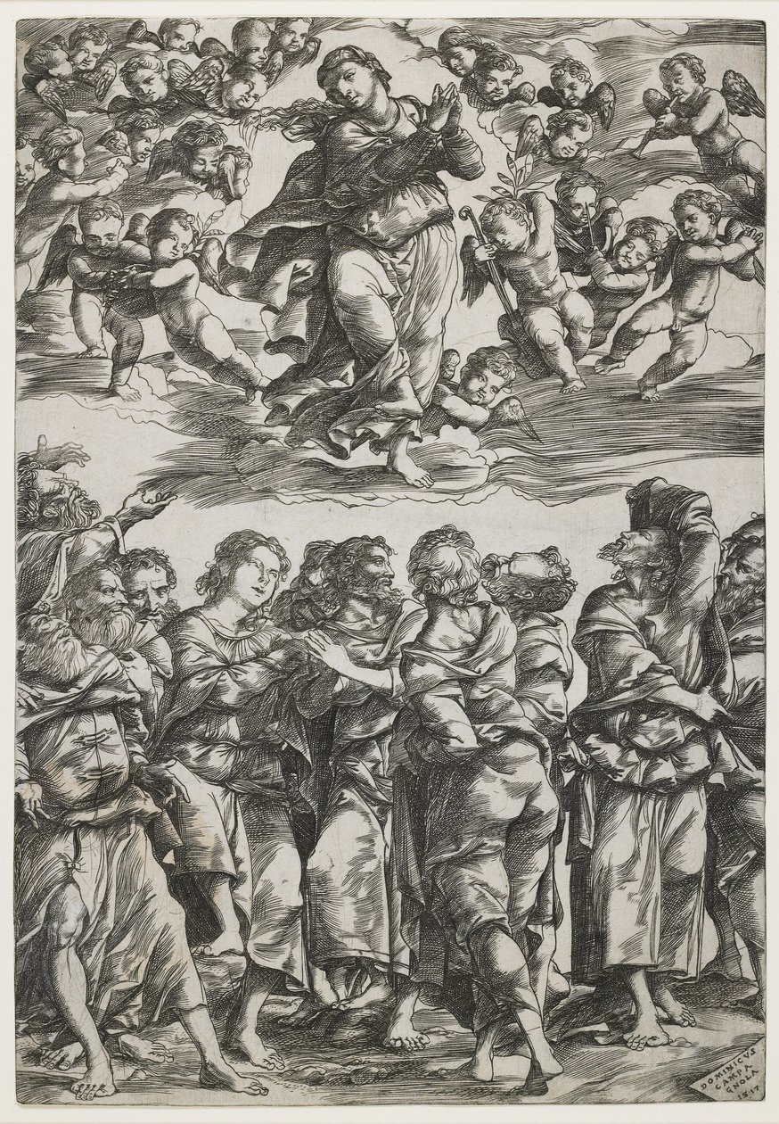 圣母升天，1517年 作者 多梅尼科·坎帕尼奥拉（Domenico Campagnola）
