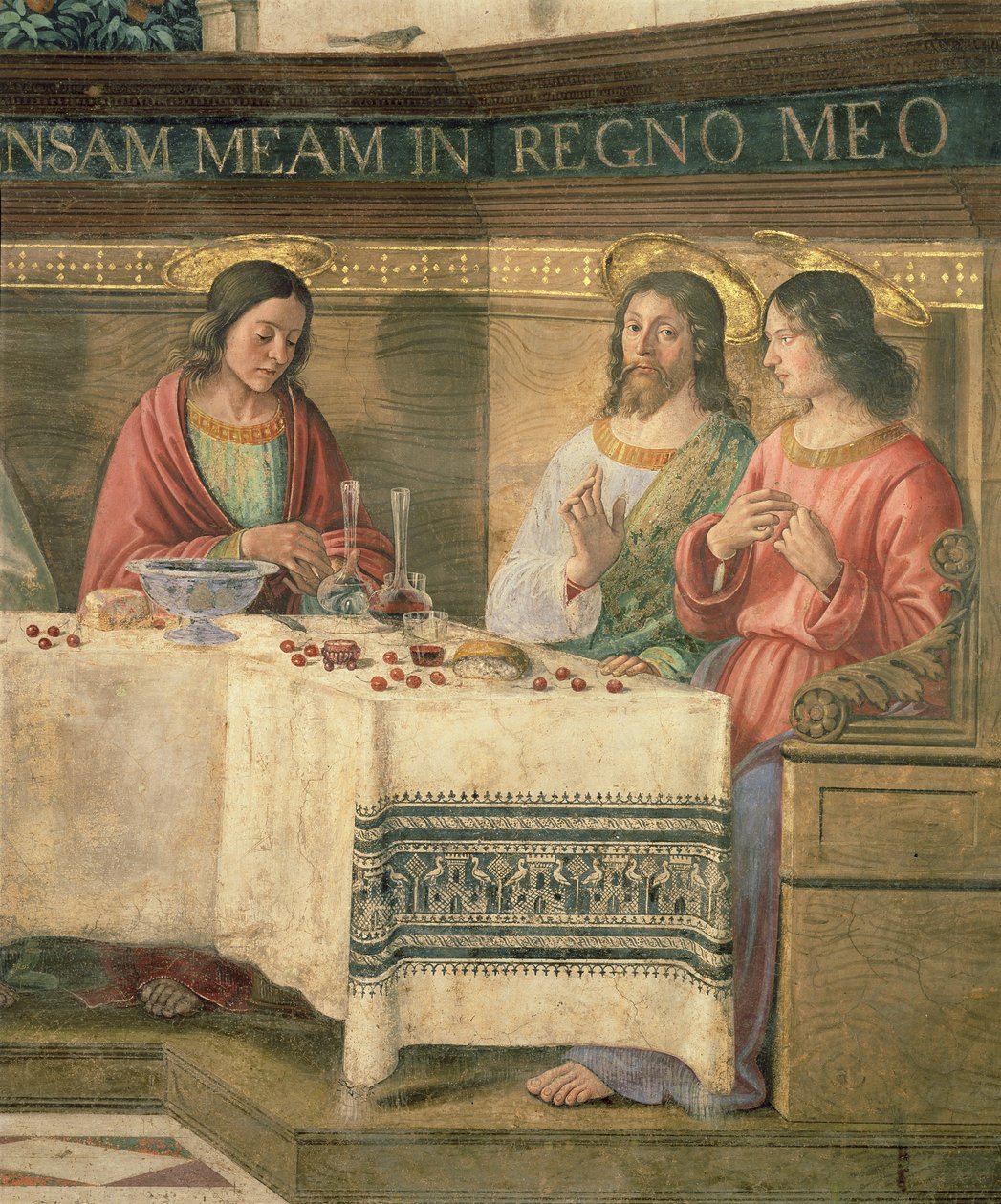 来自最后的晚餐的细节 作者 多梅尼科·吉兰达约（Domenico Ghirlandaio）
