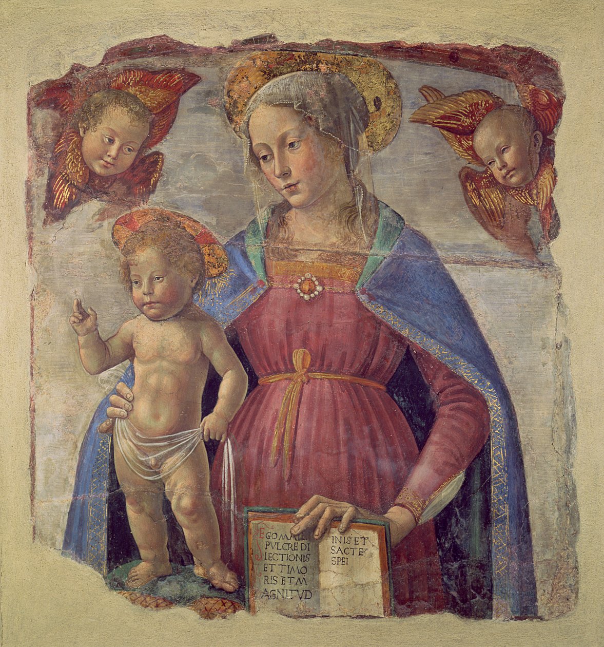 麦当娜和孩子与天使 作者 多梅尼科·吉兰达约（Domenico Ghirlandaio）