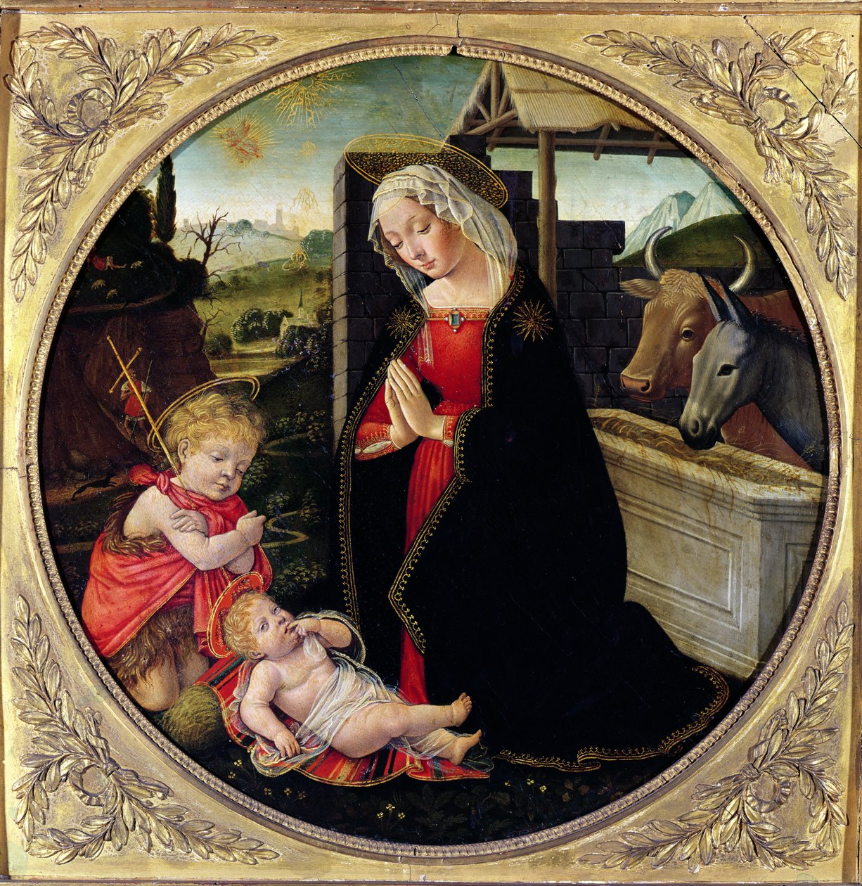 麦当娜和儿童与施洗者圣约翰 作者 多梅尼科·吉兰达约（Domenico Ghirlandaio）