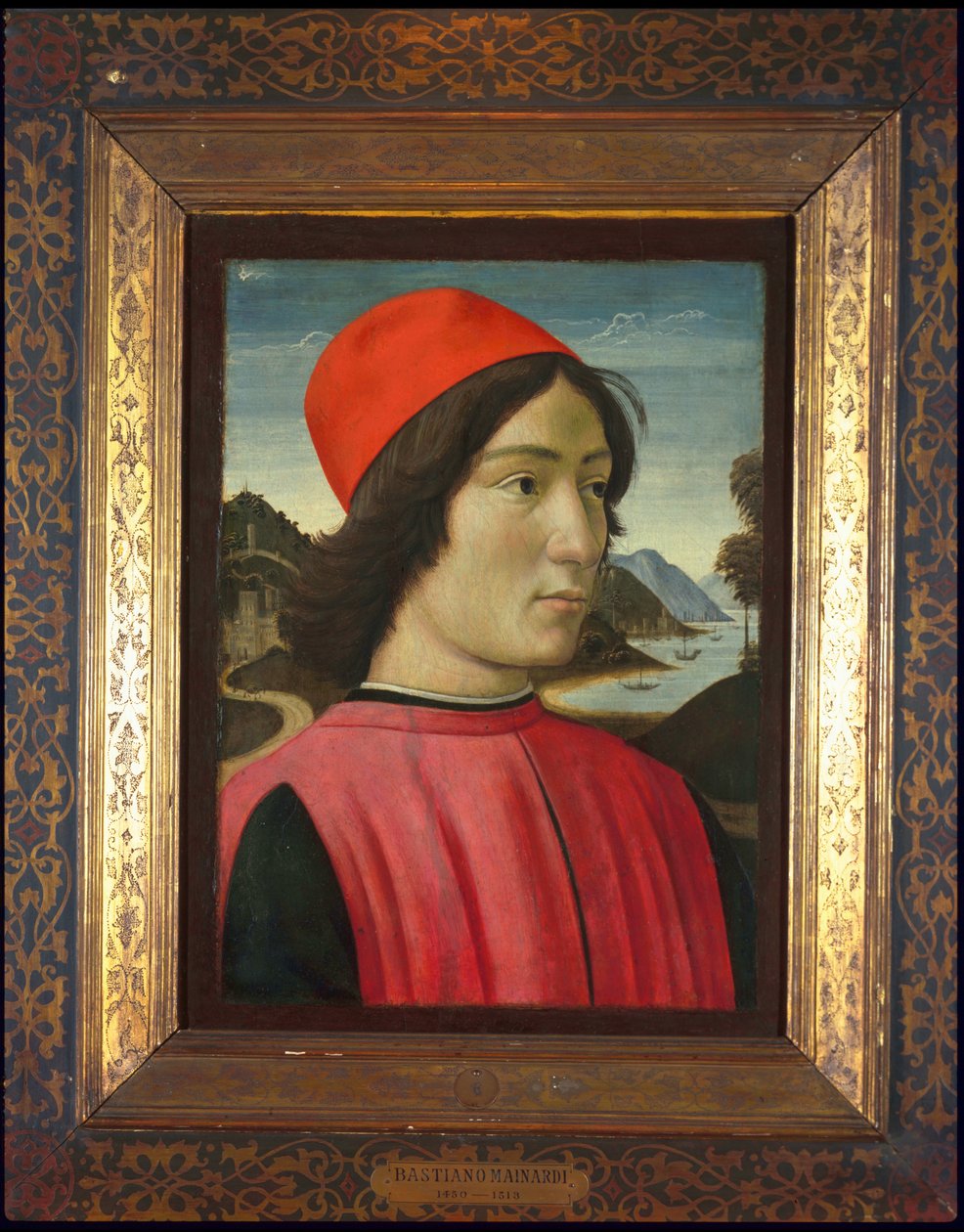 一个男人的肖像，c.1490（面板上的蛋彩画） 作者 多梅尼科·吉兰达约（Domenico Ghirlandaio）