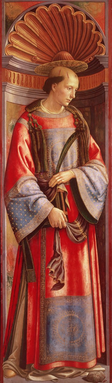 烈士圣斯蒂芬（面板上的蛋彩画） 作者 多梅尼科·吉兰达约（Domenico Ghirlandaio）
