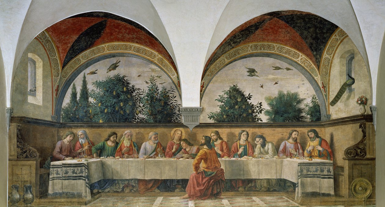 最后的晚餐，1480年 作者 多梅尼科·吉兰达约（Domenico Ghirlandaio）
