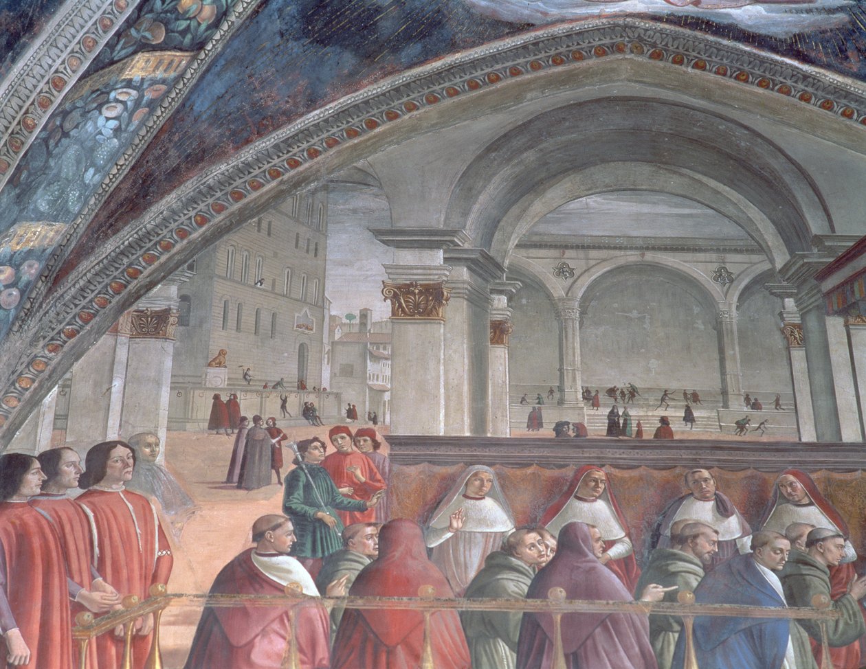The Loggia和Palazzo della Signoria，Sassetti Chapel，1483（详细信息） 作者 多梅尼科·吉兰达约（Domenico Ghirlandaio）