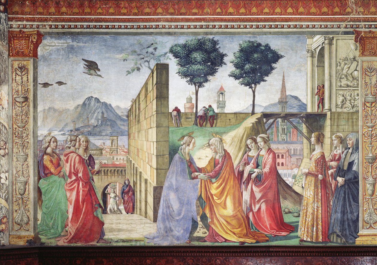 探视（详见124356） 作者 多梅尼科·吉兰达约（Domenico Ghirlandaio）