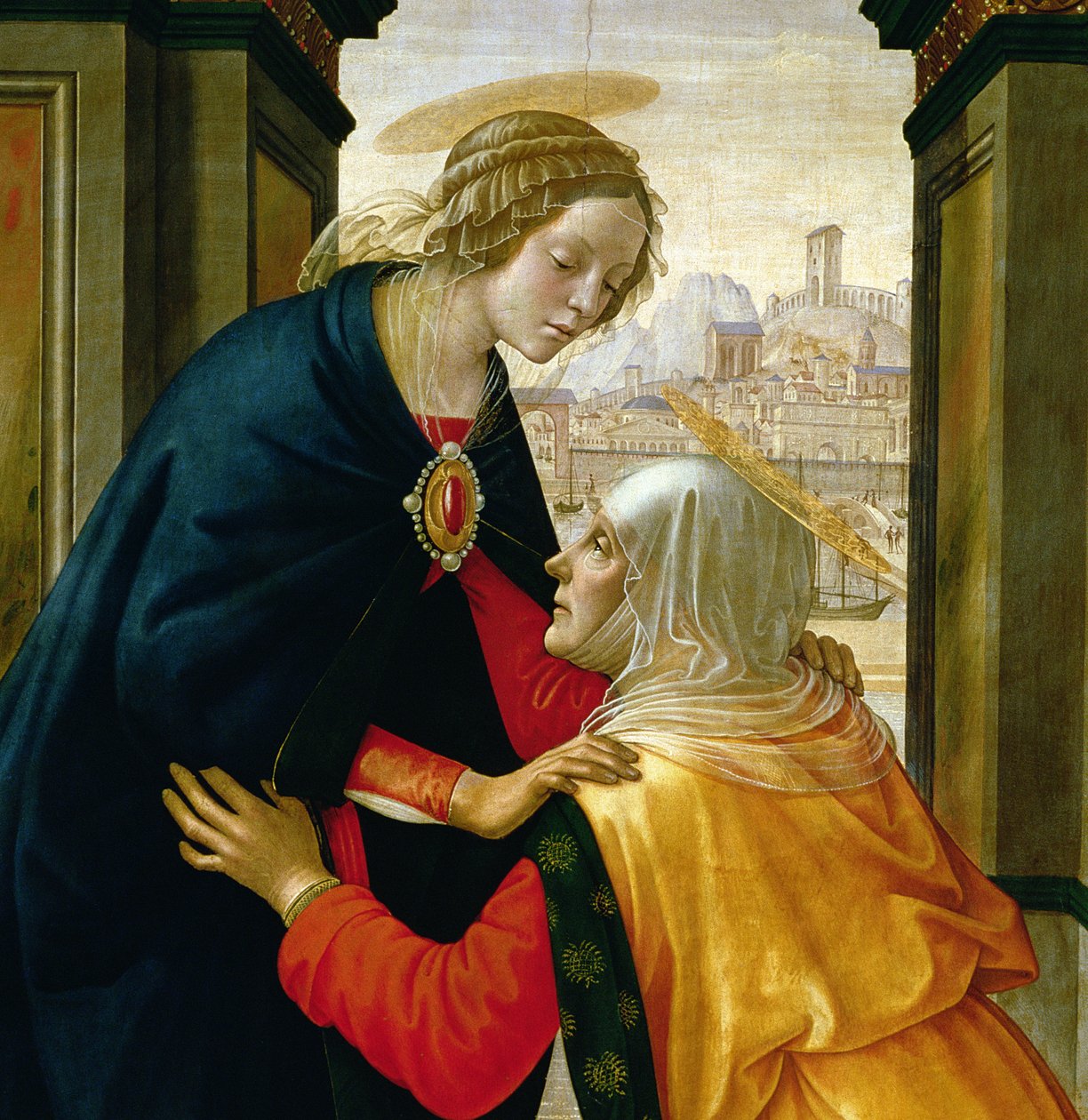 访问，1491（面板上的蛋彩画）（细节192460） 作者 多梅尼科·吉兰达约（Domenico Ghirlandaio）