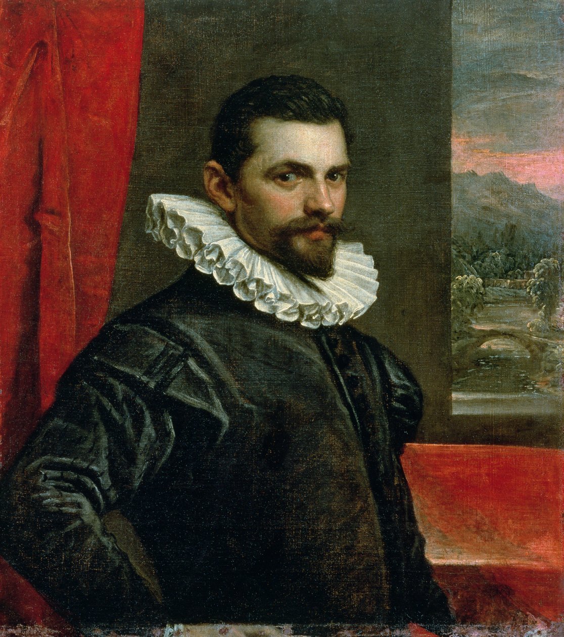 Francesco Bassano的肖像（1549-92） 作者 多梅尼科·罗布斯提·丁托列托