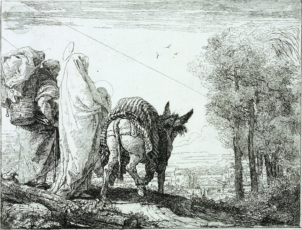 飞往埃及的航班 作者 多梅尼科·提埃波罗（Domenico Tiepolo）