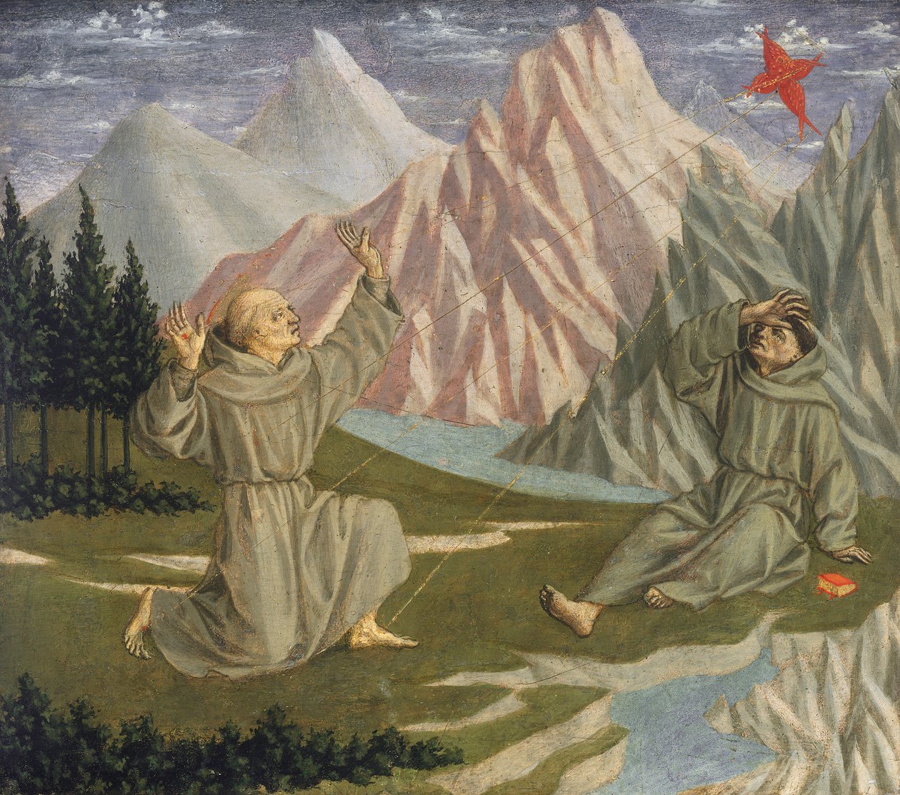 圣弗朗西斯接受耻辱，c。 1445-50（面板上的蛋彩画） 作者 多梅尼科（Domenico Veneziano）