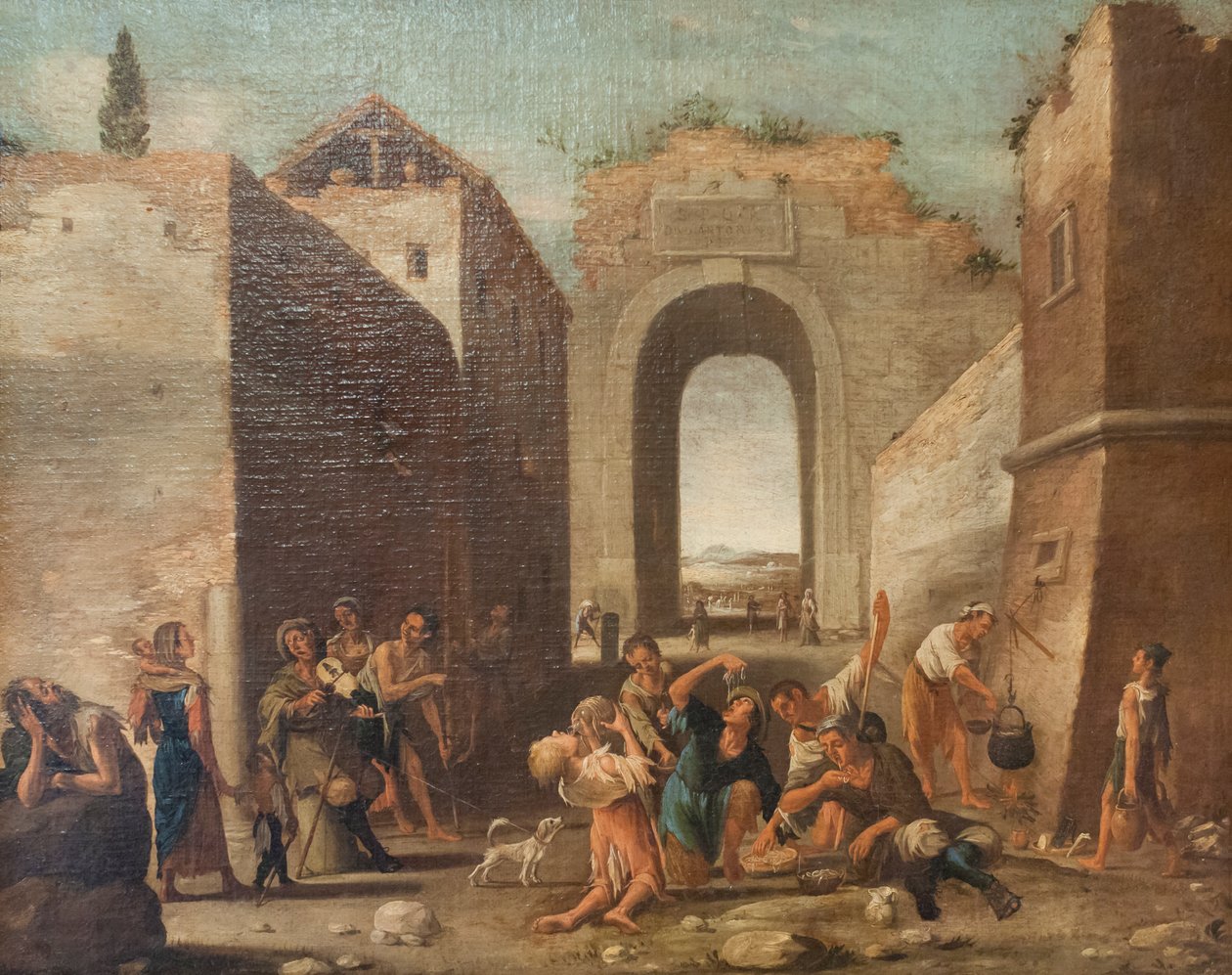我通心粉（布面油画） 作者 多梅尼科 (1612 75) Gargiulo