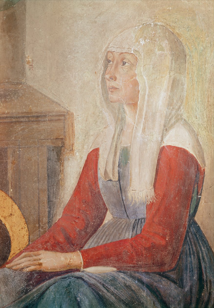 一名妇女的细节从圣菲娜死亡的，1482年 作者 多梅尼科·吉兰达约（Domenico Ghirlandaio）