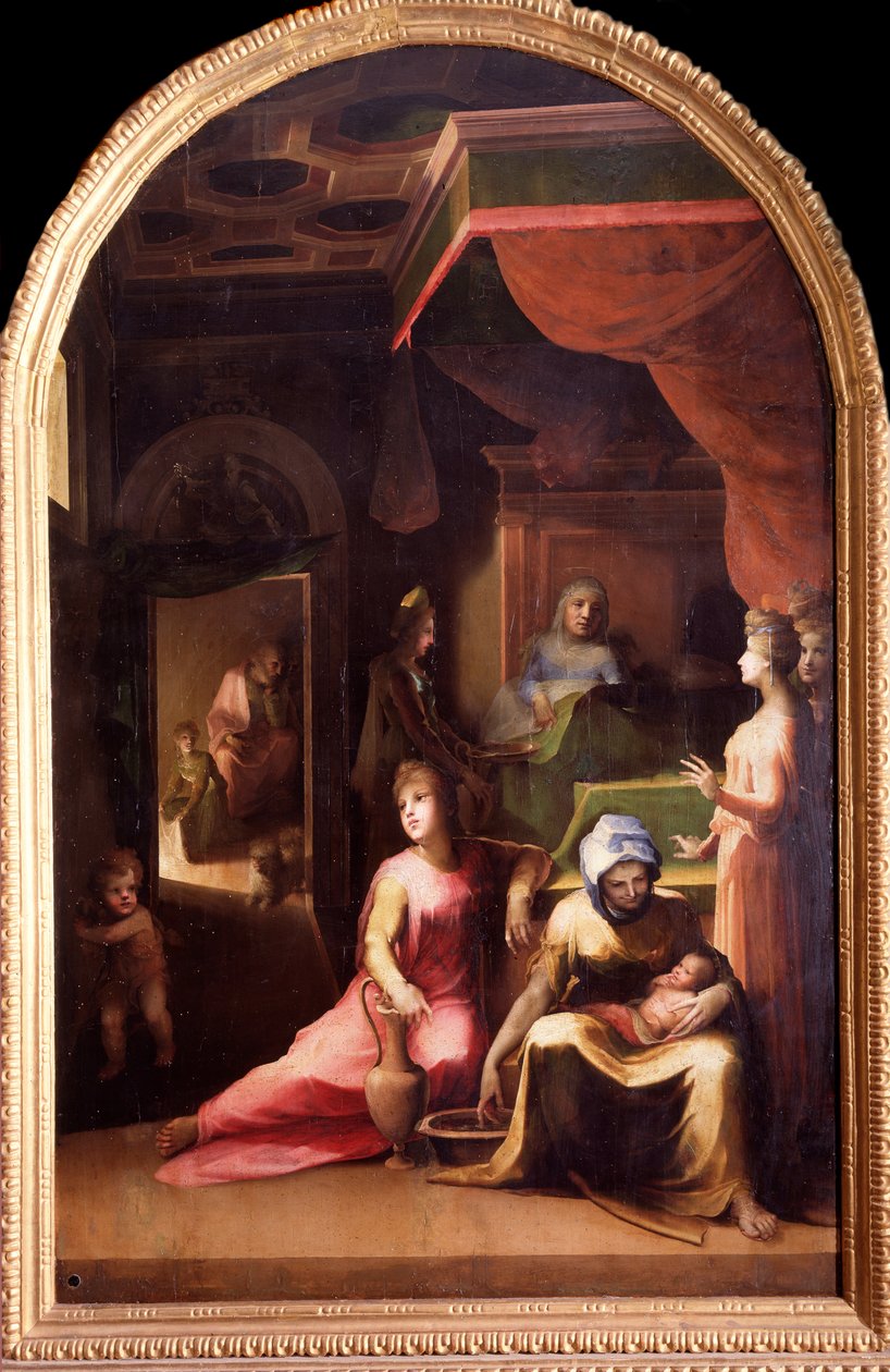 处女的诞生（绘画，c.1540-1543） 作者 多梅尼科·贝卡法米