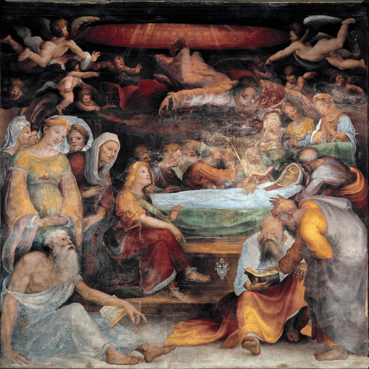 圣母之死。 Domenico Beccafumi (1486-1551) 的绘画 作者 多梅尼科·贝卡法米