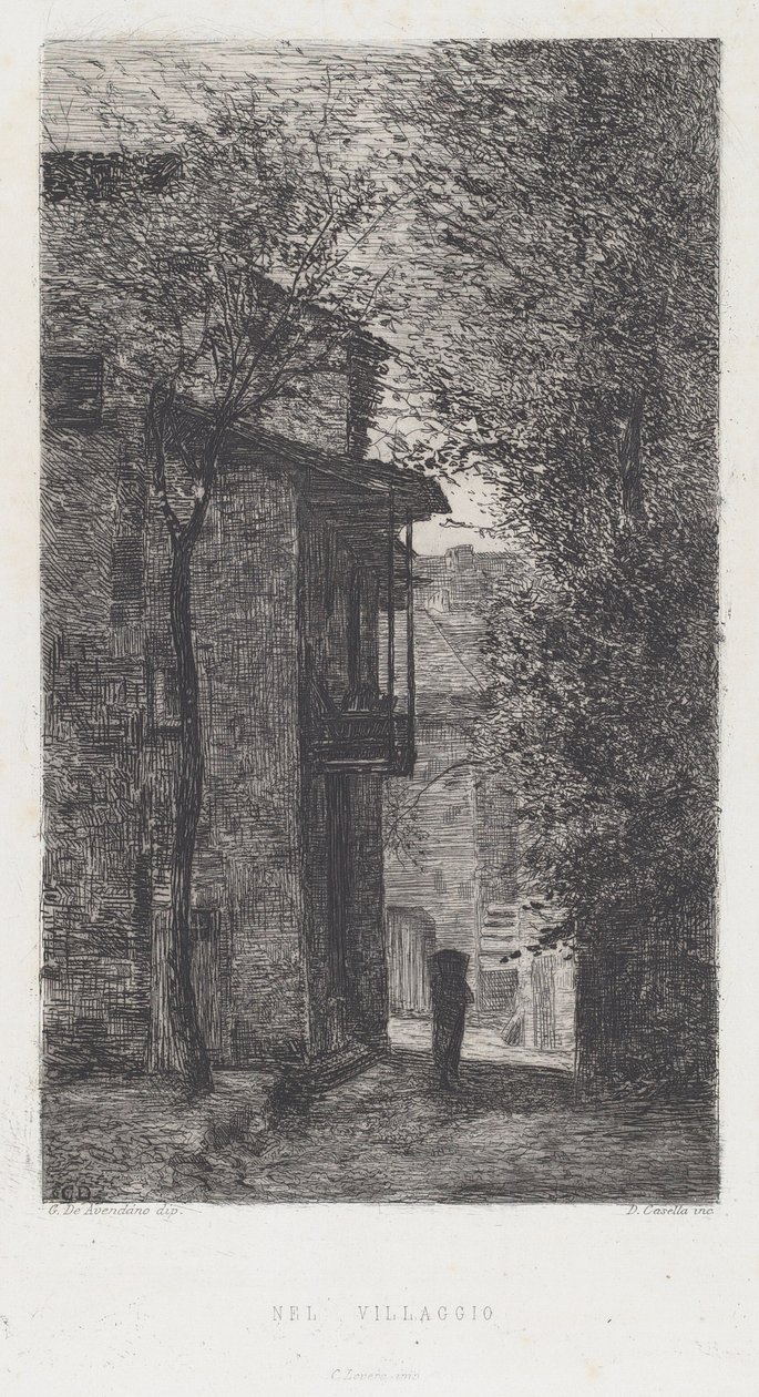 在乡村 作者 Domenico Casella，根据 Serafin de Avendano