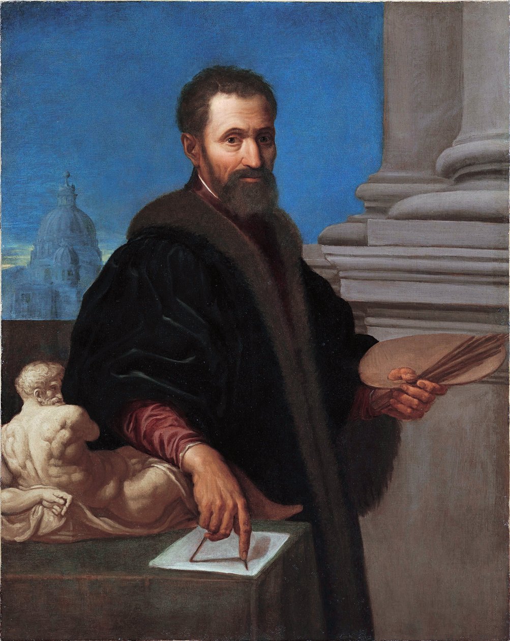 Portrait of Michelangelo Buonarroti by Cresti (called Il Passignano), Domenico(1559-1638) - Oil on canvas - Galleria Enrico Lumina, Bergamo 作者 多梅尼科·克雷斯蒂（Domenico Cresti）