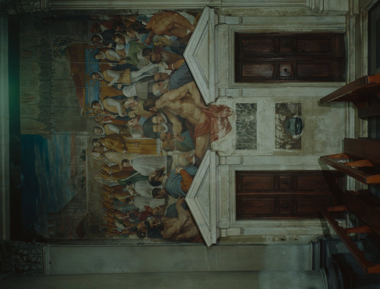Saint Antoninus的尸体游行，1589年（freso） 作者 多梅尼科·克雷斯蒂（Domenico Cresti）