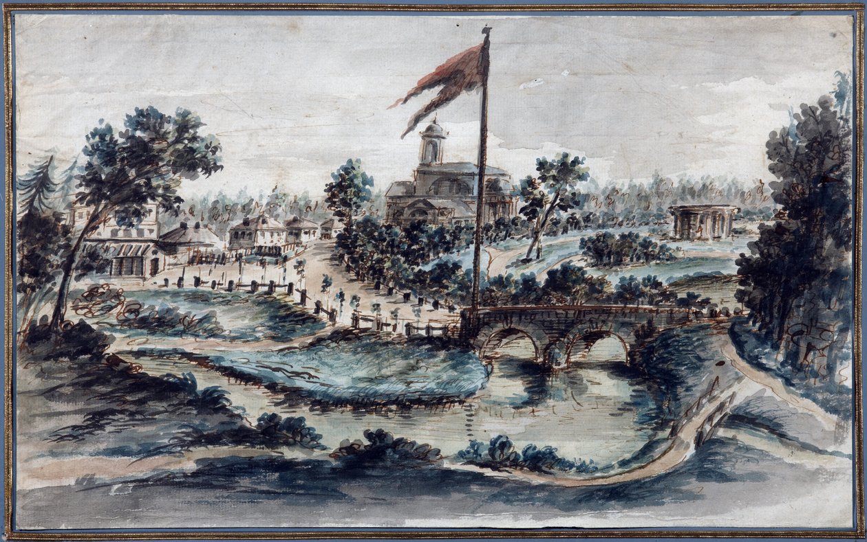 Vue du parc de Pavlovsk, depuis l