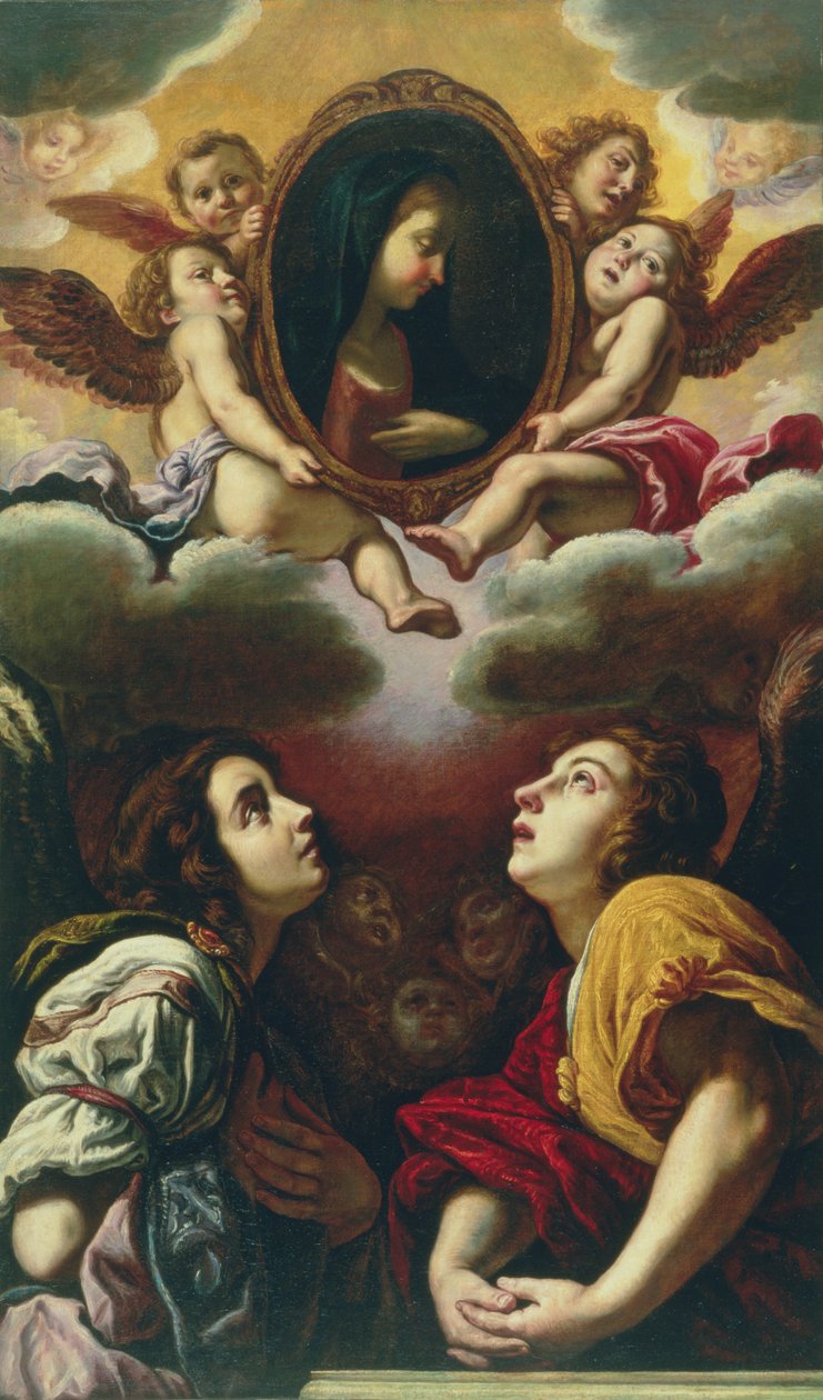 飞行和崇拜天使，1613-4 作者 Domenico Fetti或Feti