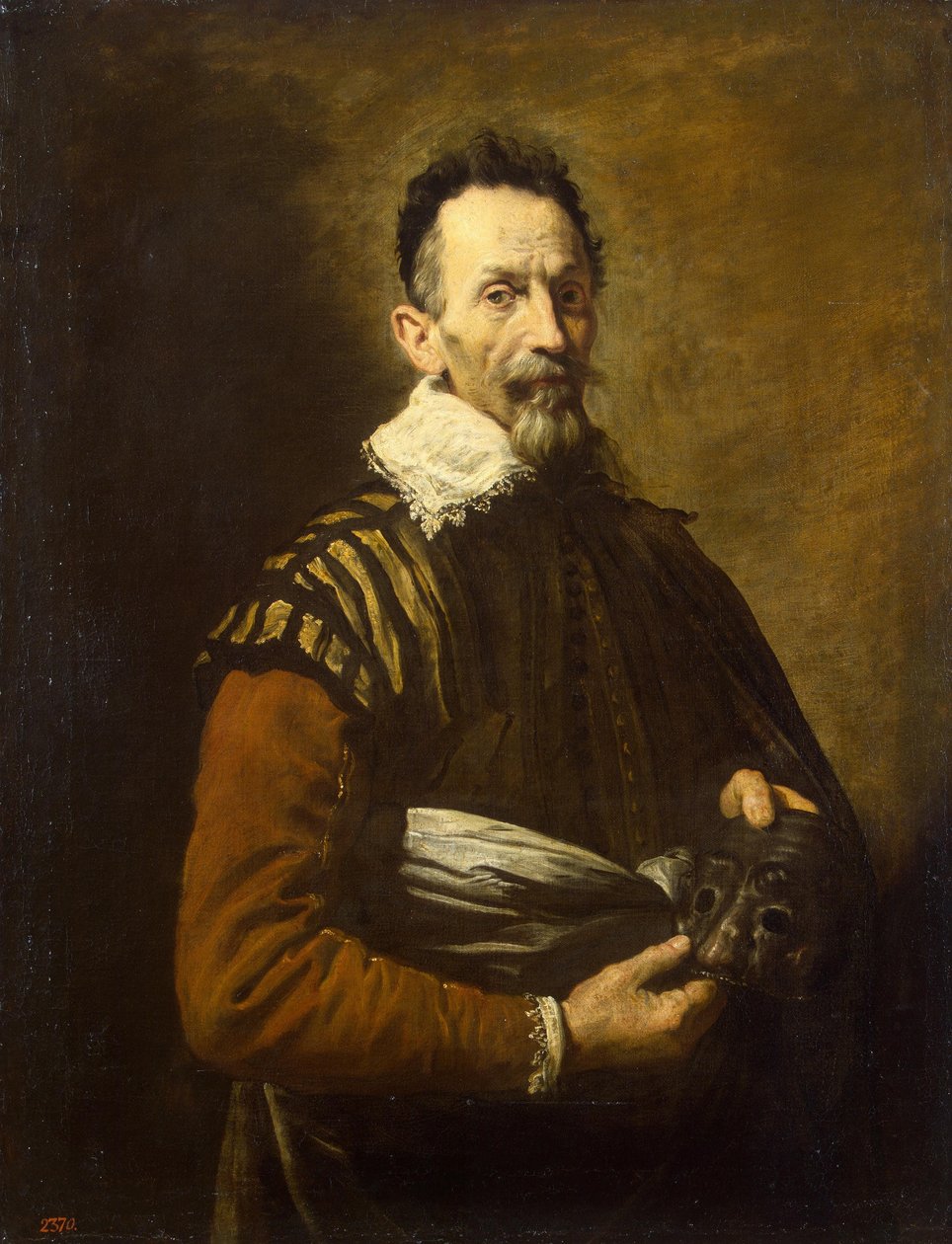演员的肖像，1620-1622 作者 Domenico Fetti或Feti