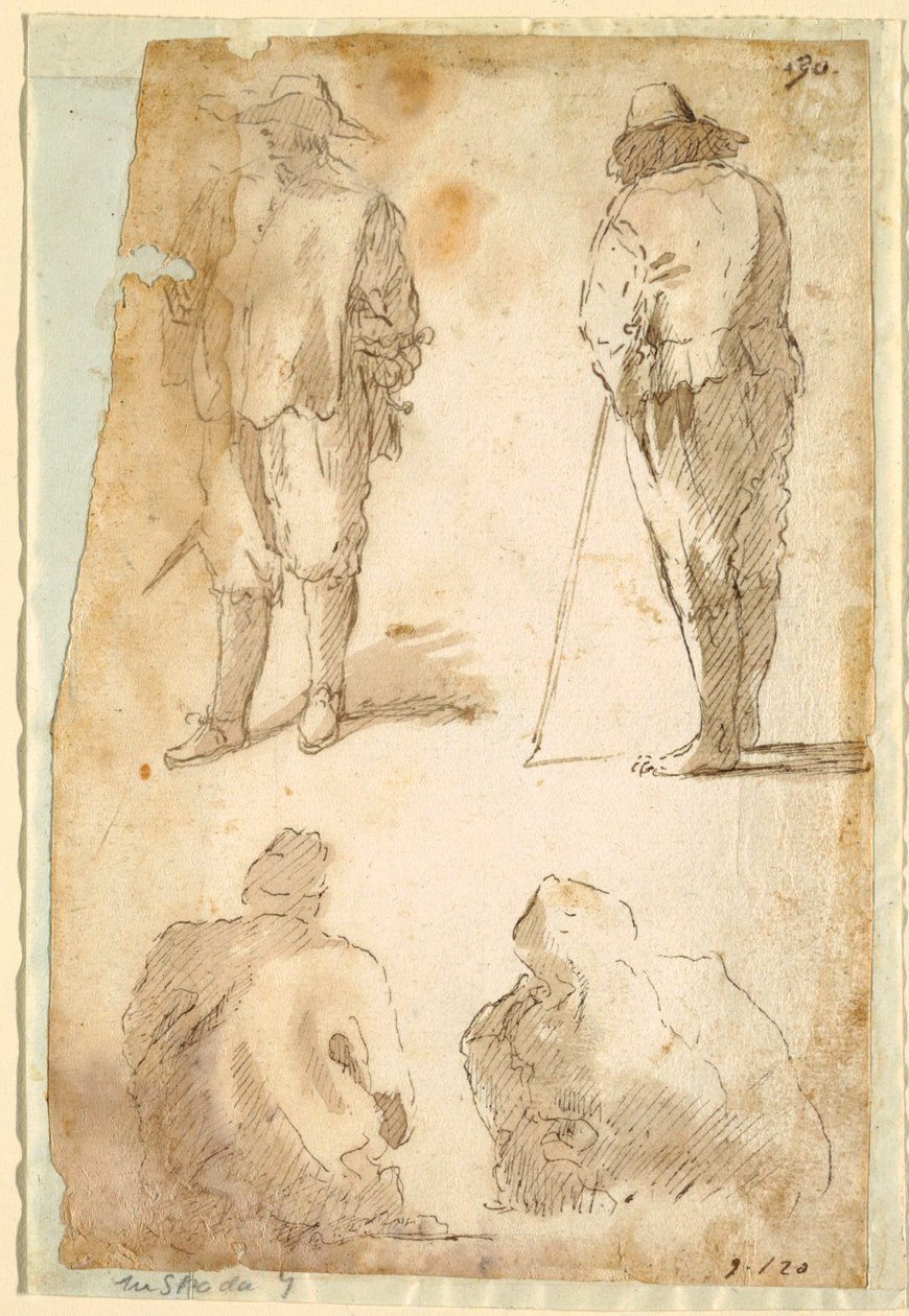四个男人 作者 Domenico Gargiulo 叫 Micco Spadaro