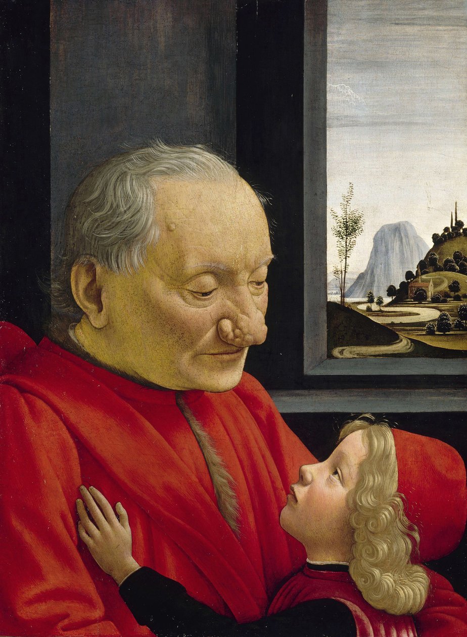 老人和孙子，1488年 作者 多梅尼科·吉兰达约（Domenico Ghirlandaio）