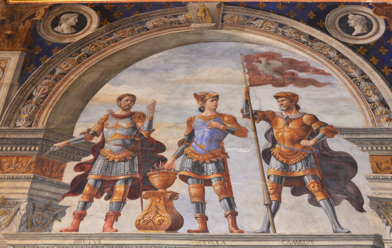 萨拉·德·吉利（Sala dei Gigli）的装饰，1482-1484年 作者 多梅尼科·吉兰达约（Domenico Ghirlandaio）
