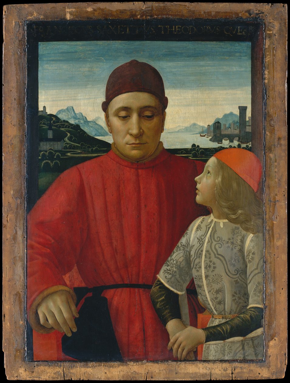 Francesco Sassetti 1421-1490和他的儿子Teodoro，ca。 1488。 作者 多梅尼科·吉兰达约（Domenico Ghirlandaio）