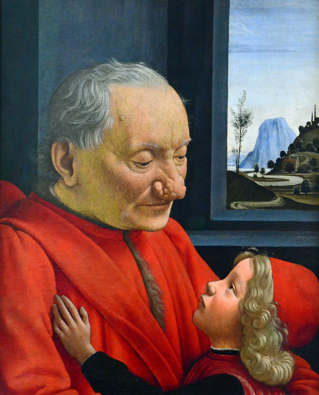 意大利语: Ritratto di vecchio con nipote 一位老人和他的孙子 作者 多梅尼科·吉兰达约（Domenico Ghirlandaio）