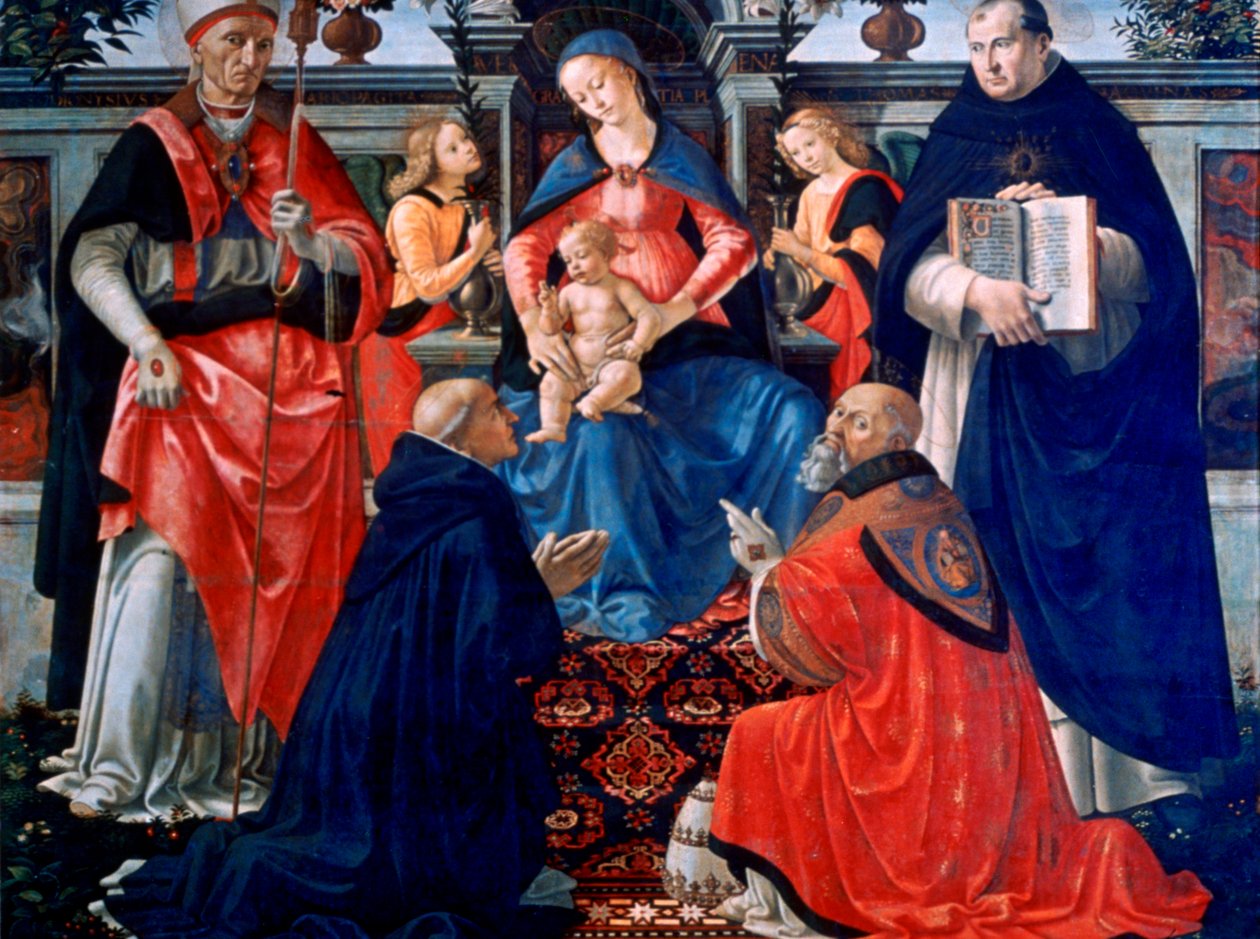 圣母与圣女登基，1483年 作者 多梅尼科·吉兰达约（Domenico Ghirlandaio）