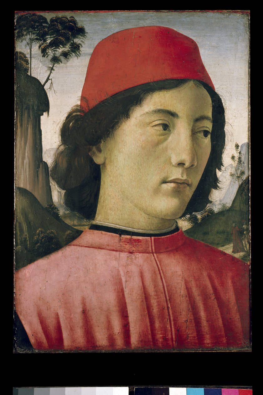 一个年轻人的画象，15世纪 作者 多梅尼科·吉兰达约（Domenico Ghirlandaio）