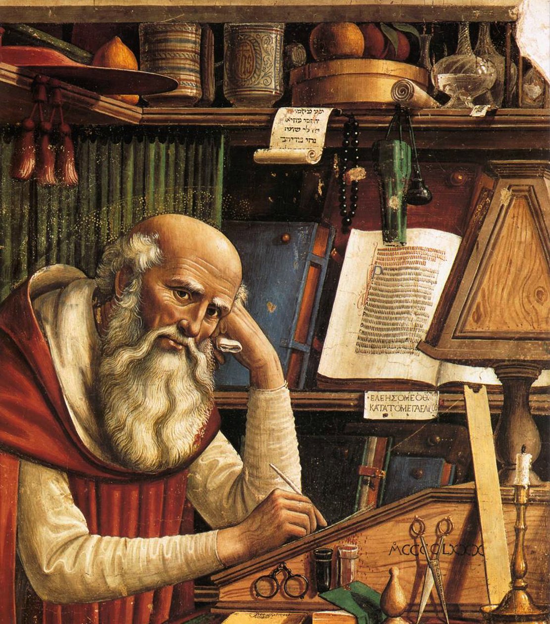 圣热罗姆（Saint Jerome），1480年 作者 多梅尼科·吉兰达约（Domenico Ghirlandaio）