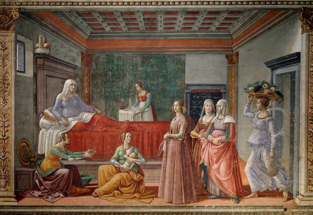 施洗者圣约翰的诞生（壁画 作者 多梅尼科·吉兰达约（Domenico Ghirlandaio）