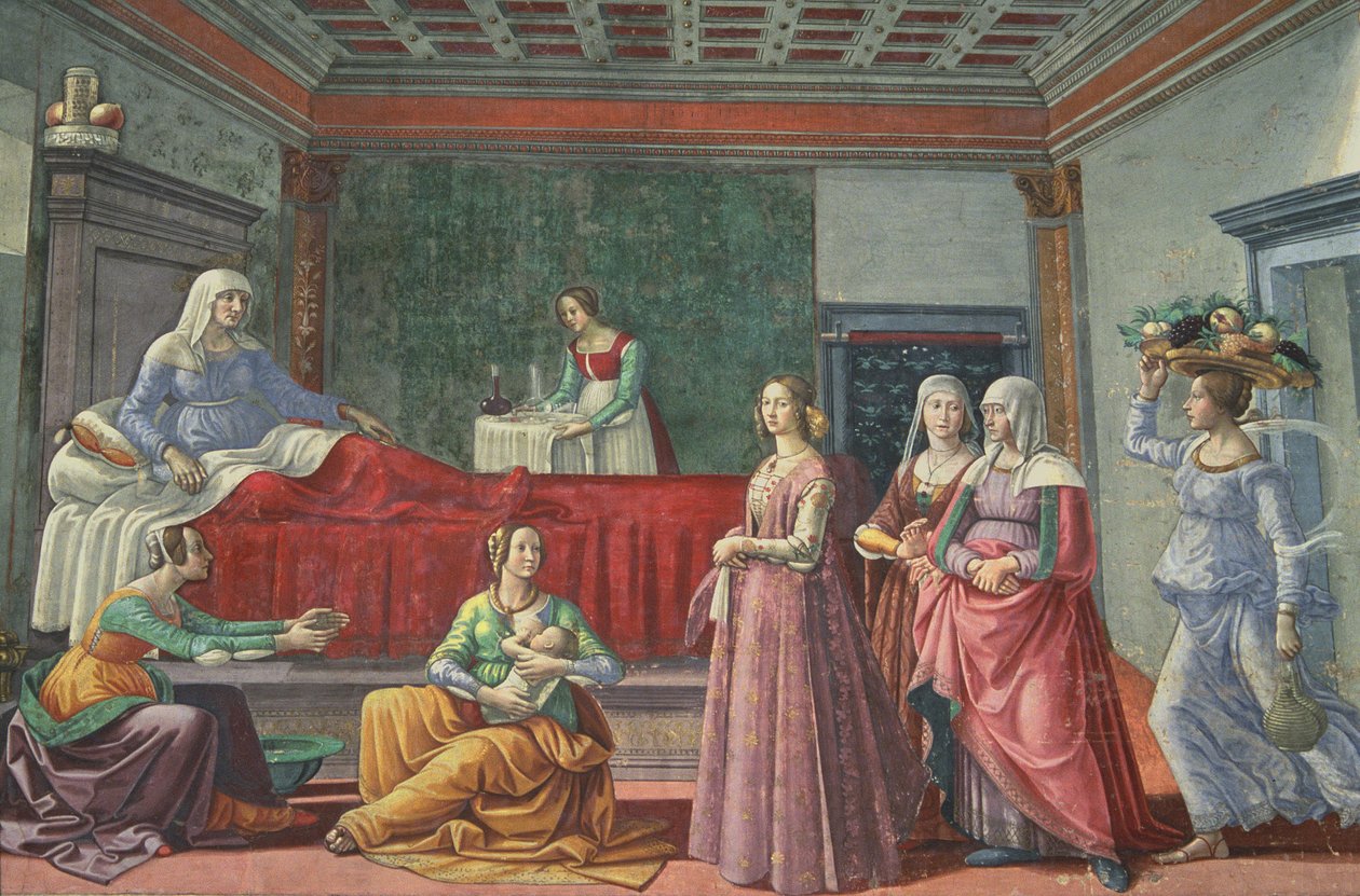 施洗者圣约翰的诞生 作者 多梅尼科·吉兰达约（Domenico Ghirlandaio）