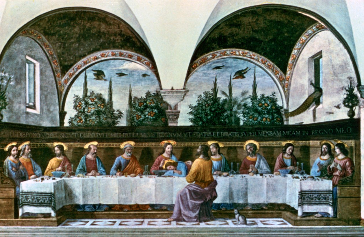 最后的晚餐，1480年。 作者 多梅尼科·吉兰达约（Domenico Ghirlandaio）