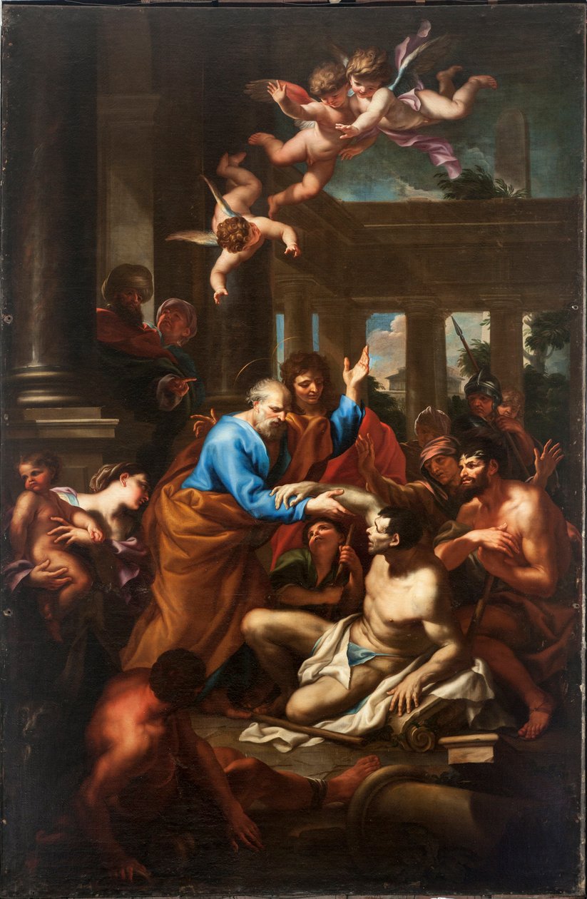 The Miracle of Saint Peter (oil on canvas 作者 多梅尼科·皮奥拉