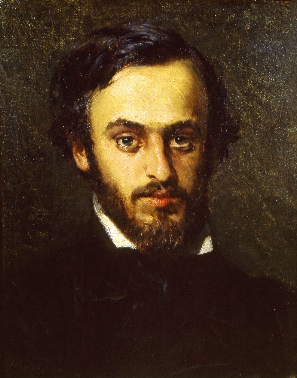 埃米利奥-维拉里的肖像 1836-1904，1855-1858。 作者 多梅尼科·莫雷利（Domenico Morelli）