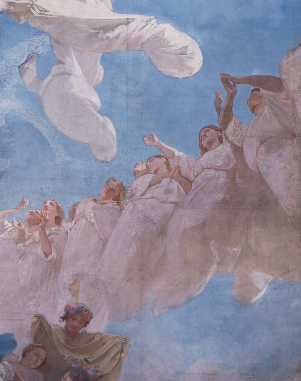 圣母升天，多梅尼科·莫雷利（Domenico Morelli，1823-1901）的壁画，那不勒斯皇宫阿松塔皇家礼拜堂的天花板（联合国教科文组织世界遗产名录） 作者 多梅尼科·莫雷利（Domenico Morelli）