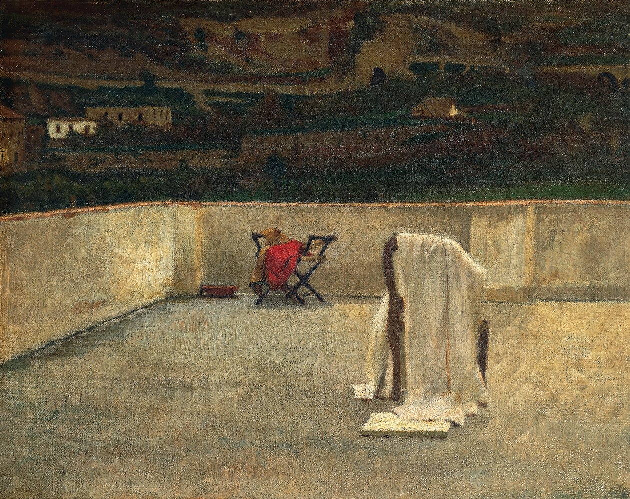 露台，多梅尼科·莫雷利（Domenico Morelli），布面油画 作者 多梅尼科·莫雷利（Domenico Morelli）