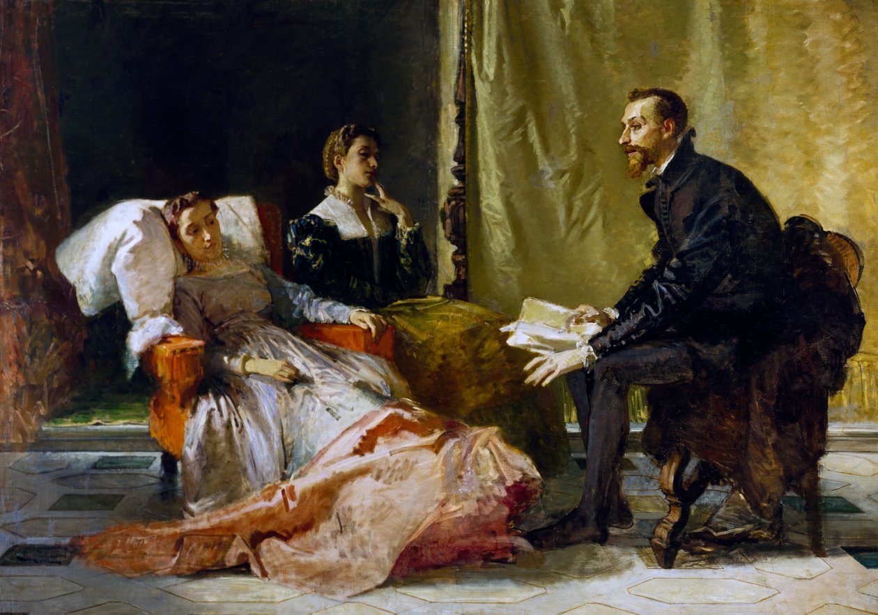 Torquato Tasso (1544-1595) 读到耶路撒冷交付给埃莱奥诺拉 d