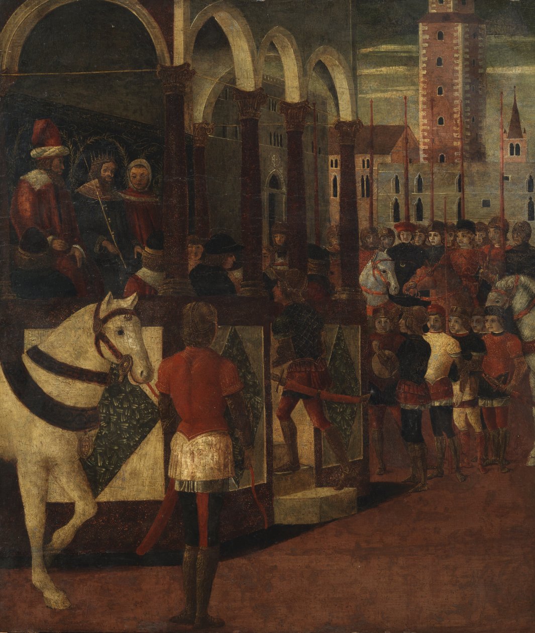 国王赐予观众，1475-1500年 作者 多梅尼科·莫罗尼（Domenico Morone）