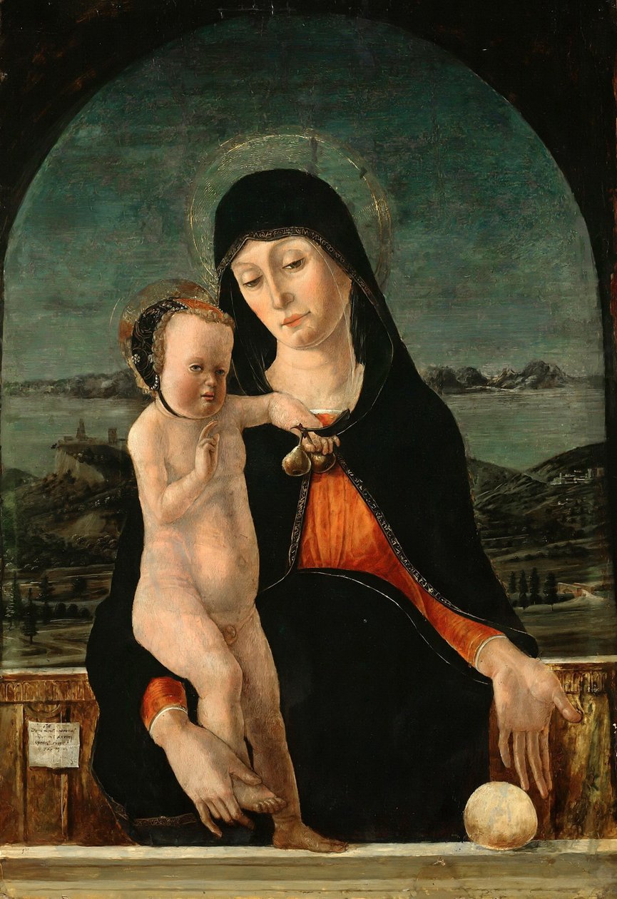处女与孩子，1484年 作者 多梅尼科·莫罗尼（Domenico Morone）