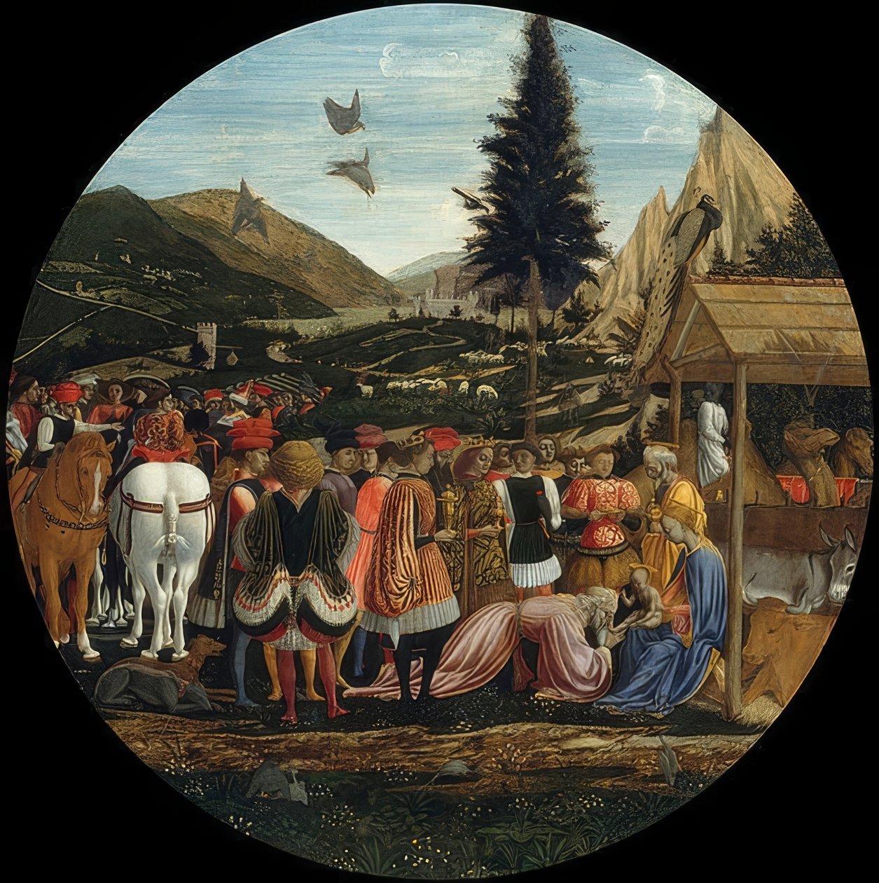 国王的崇拜。约于1440年 作者 多梅尼科（Domenico Veneziano）