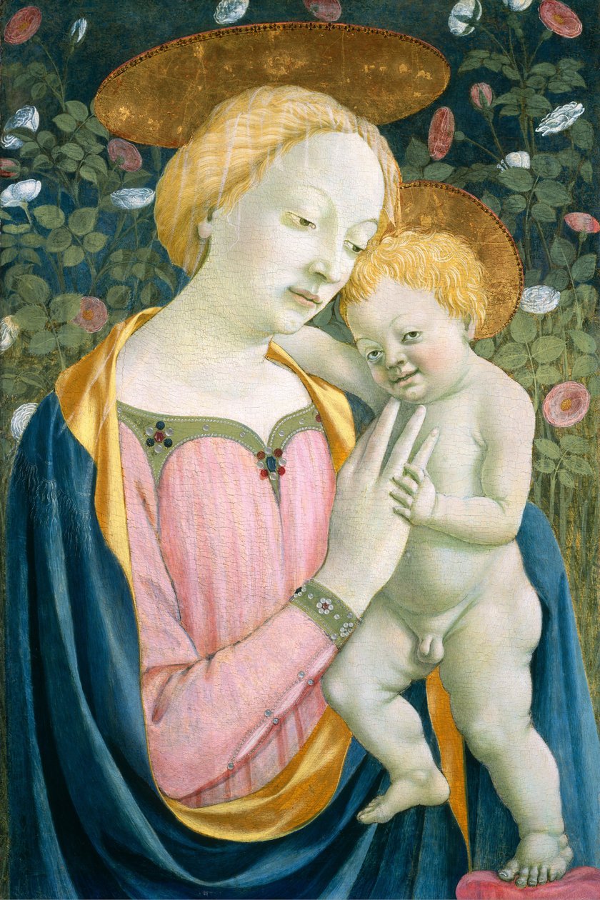 圣母与儿童，约1445-1450。 作者 多梅尼科（Domenico Veneziano）