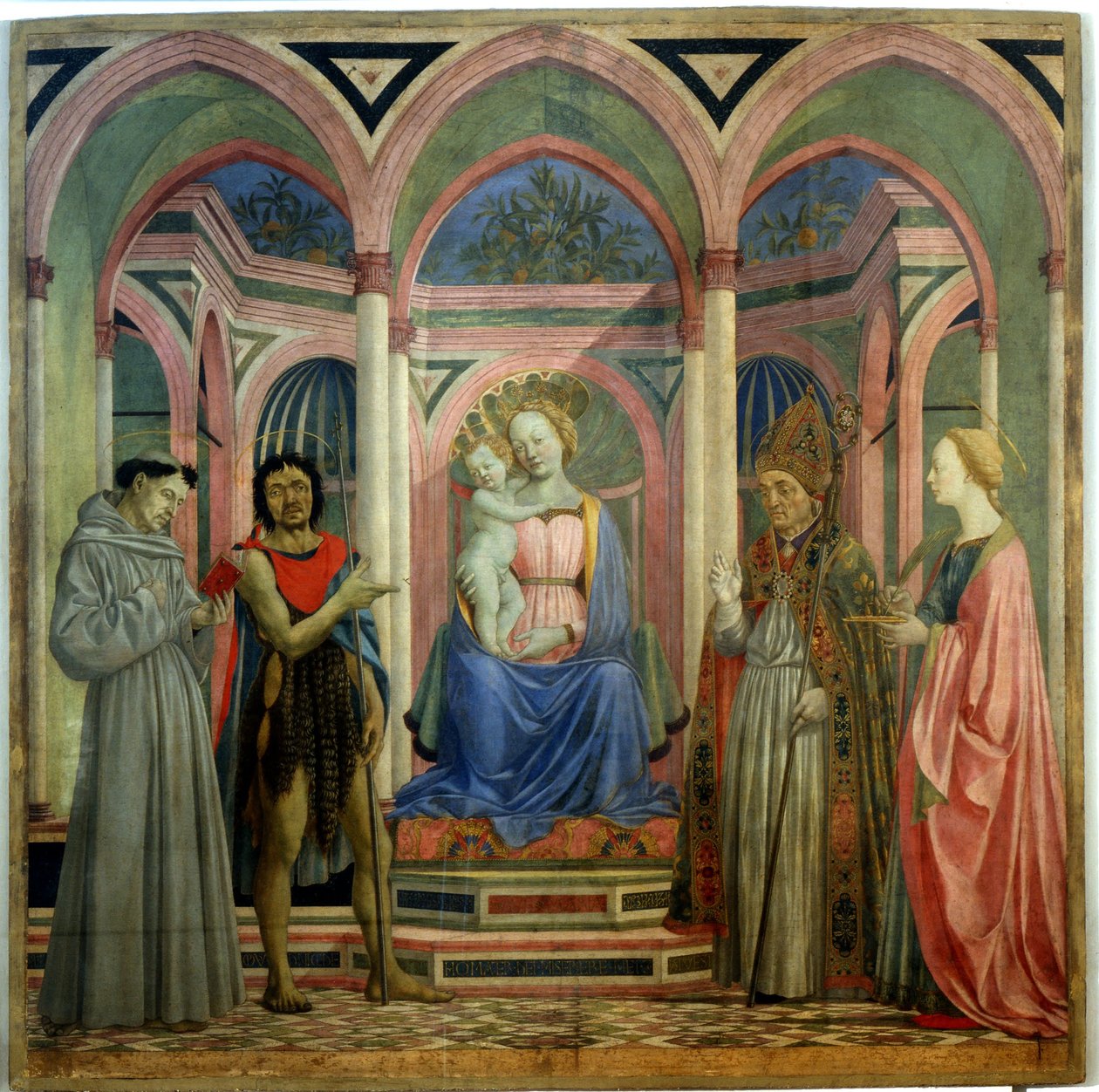 圣露西亚·德·马格诺利祭坛画，约1447年 作者 多梅尼科（Domenico Veneziano）