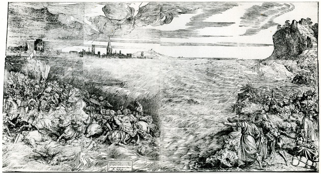 在红海中毁灭法老的主人》，1549年，1937年 作者 多梅尼科·达勒·格雷什