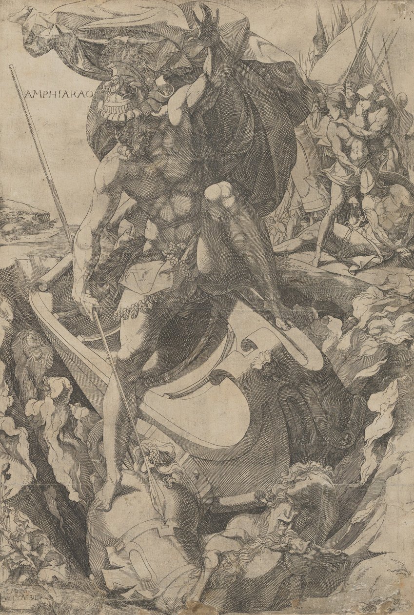 Amphiaraus, 1540-50. 作者 多梅尼科·德尔·巴比埃